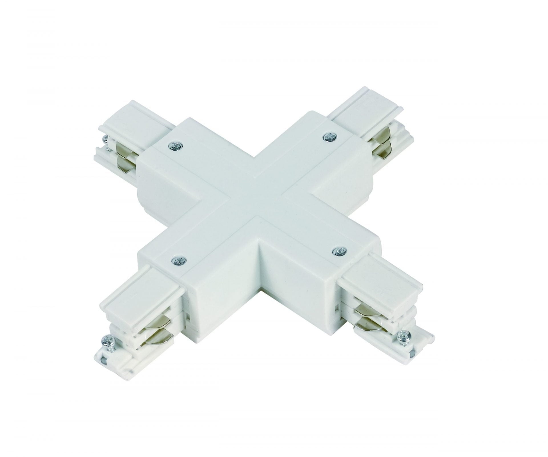 X-Vorm Connector 3-Fase Rails - Wit | 3-Fase railsystemen - Outledtl.nl